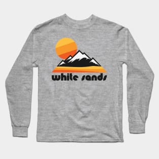 Retro White Sands ))(( Tourist Souvenir National Park Design Long Sleeve T-Shirt